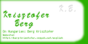 krisztofer berg business card
